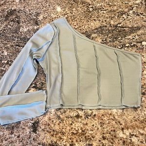 One Shoulder Long Sleeve